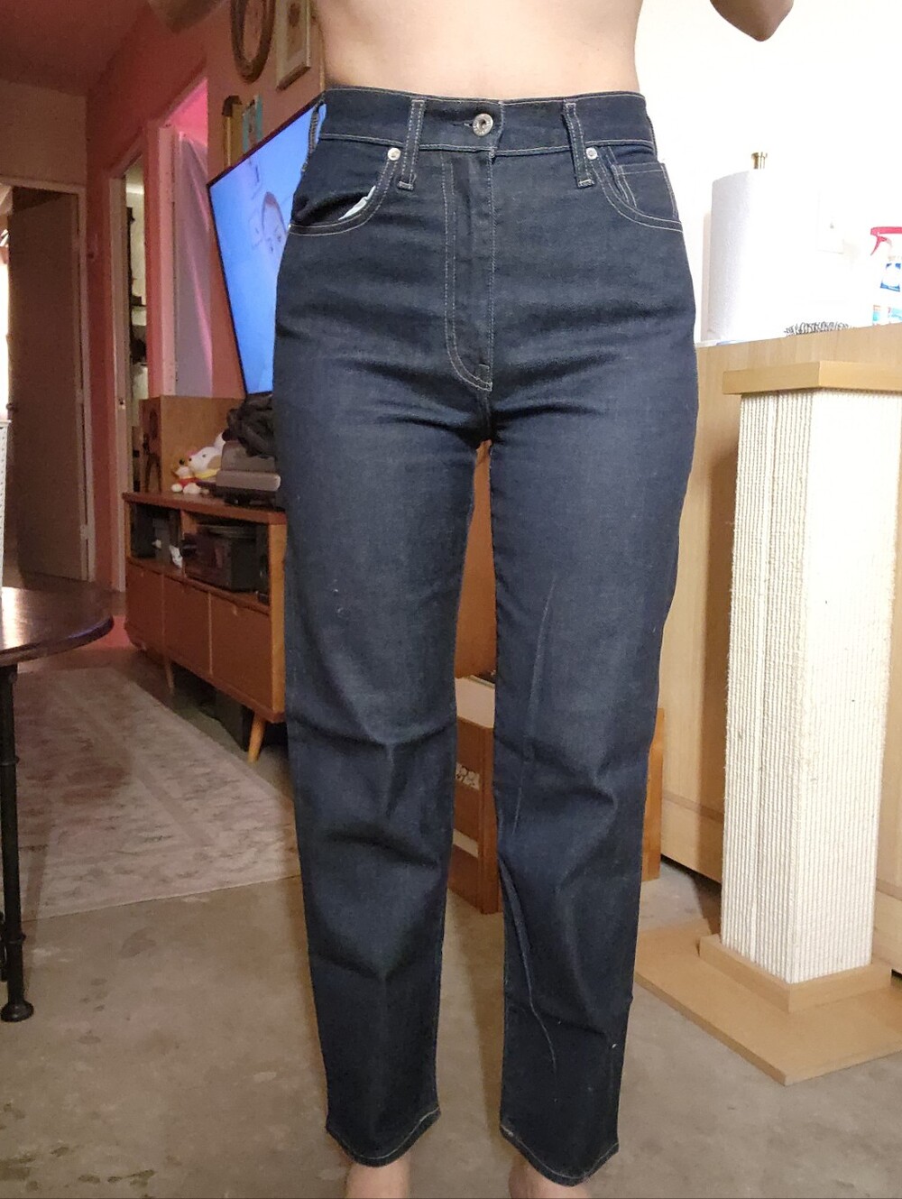 Levi's Modern Black Tab Japanese Denim Column Straight Jeans US 26 27